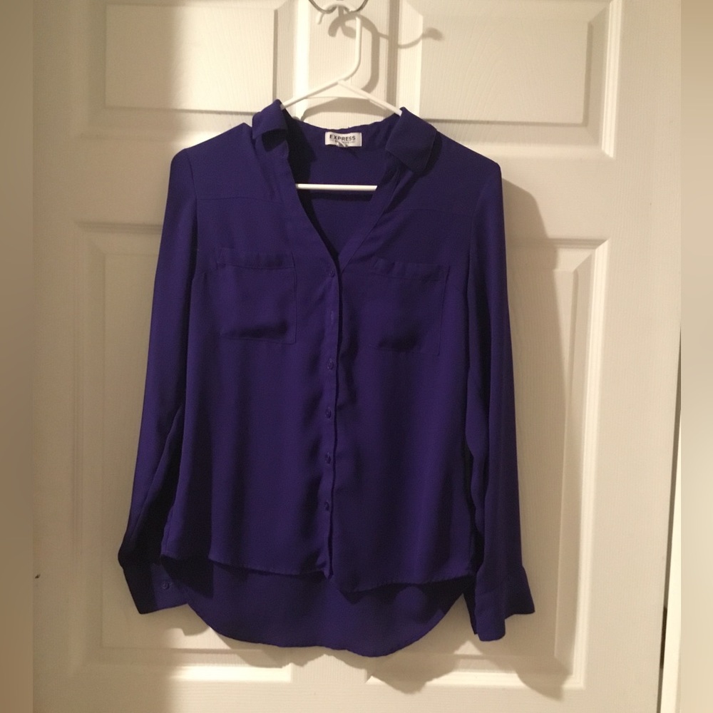 Express Purple Portofino Dress Shirt